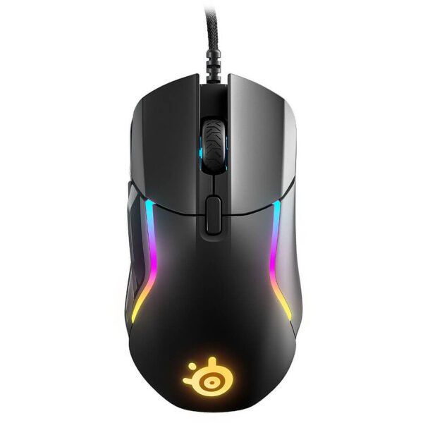SteelSeries Rival 5 Wired Optical Ergonomic Gaming Mouse with RGB Lighting - Black